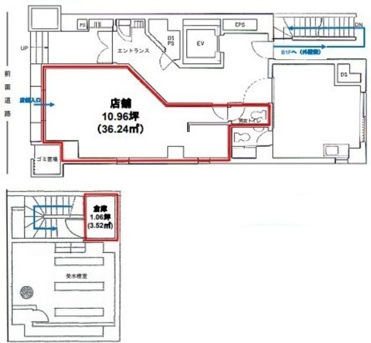 クレイン虎ノ門ビル B1-1階 間取り図