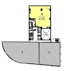 水天宮北辰ビル 7階B 間取り図