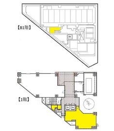 フロンティア東日本橋ビル B1階+1階 間取り図