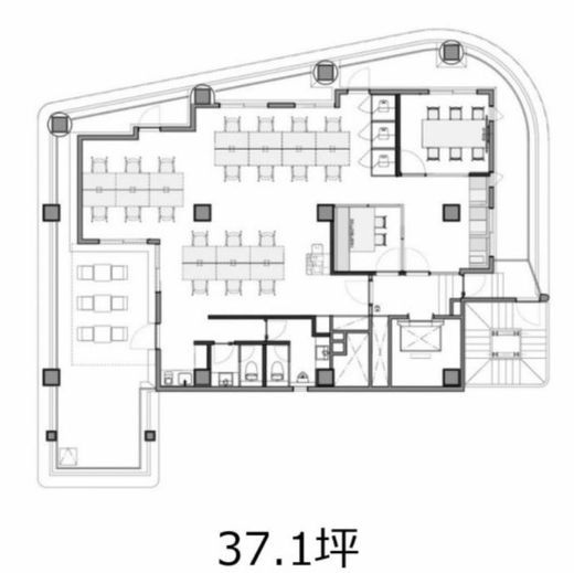 THE CROSS日本橋人形町(旧:FT日本橋久松町ビル) 9階 間取り図