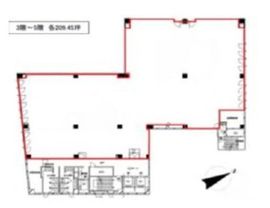 八丁堀ビル(八丁堀) 6階 間取り図