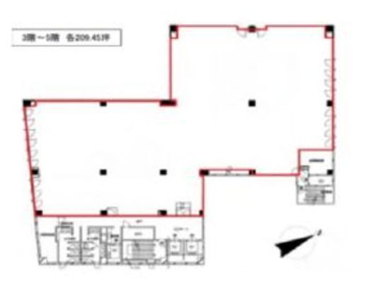 八丁堀ビル(八丁堀) 7階 間取り図