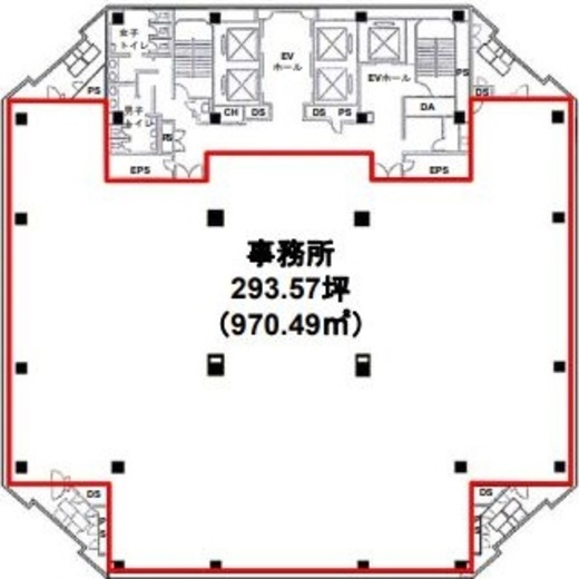 東京パークサイドビル 14階 間取り図