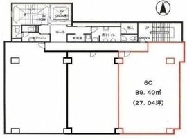 セキサクビル 6階C 間取り図