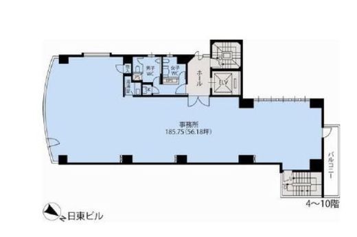 日東ビル(浅草橋) 9階 間取り図