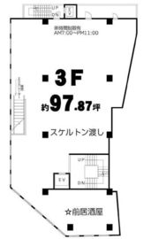 高田馬場地下鉄名店ビル 3階 間取り図