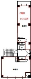 ACN東銀座ビル 5階B 間取り図