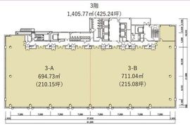 一番町東急ビル 3階A 間取り図