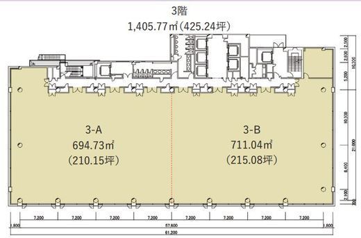 一番町東急ビル 3階B 間取り図
