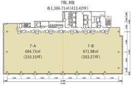 一番町東急ビル 7階A 間取り図