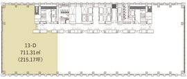 日比谷パークフロント 13階D 間取り図