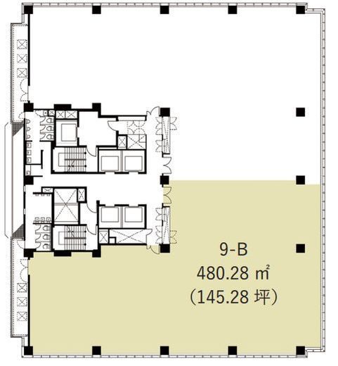 品川東急ビル 9階B 間取り図