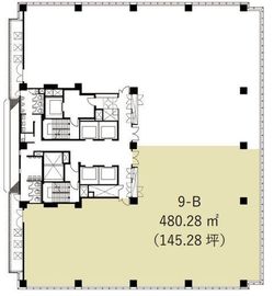 品川東急ビル 9階B 間取り図