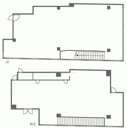 フレーム神南坂 B1-1・2 間取り図