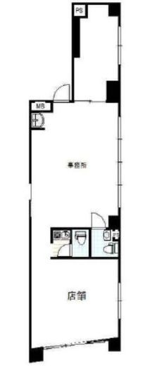 安藤ビル (若松河田) 1階 間取り図