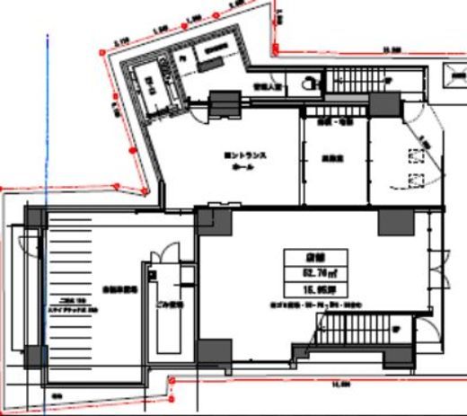 赤坂レジデンス壱番館(店舗) 1階 間取り図
