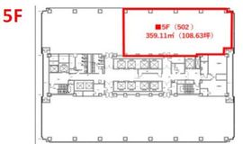 紀尾井町ビル 5階分割 間取り図