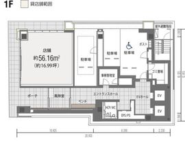 キューブワン八丁堀 1階 間取り図