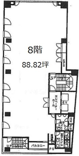 渋谷KIビル 8階 間取り図