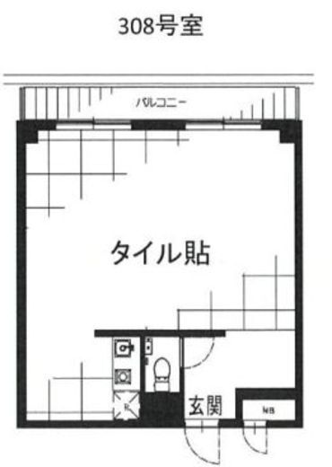 第5スカイビル 308 間取り図