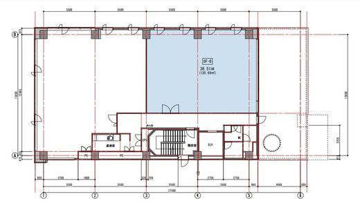 IEIイマス高輪ビル 6階B 間取り図