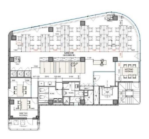 THE CROSS日本橋人形町(旧:FT日本橋久松町ビル) 8階 間取り図