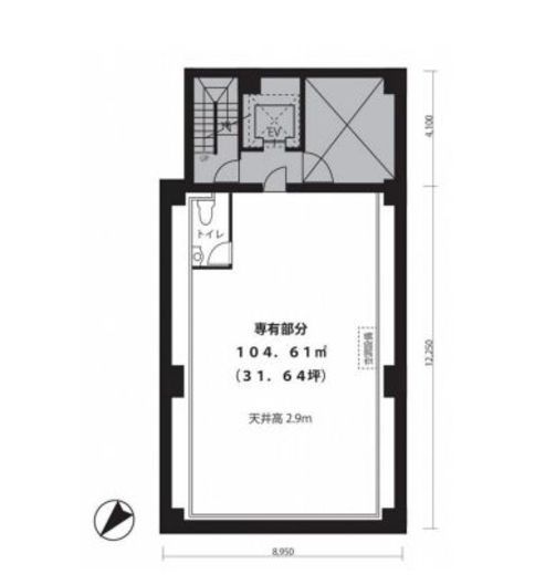 アクアビル B2階 間取り図
