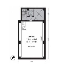 アクアビル B2階 間取り図