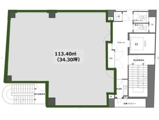 上野3丁目ビル 9階 間取り図