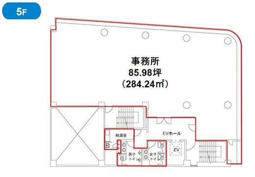 OS築地ビル 5階 間取り図