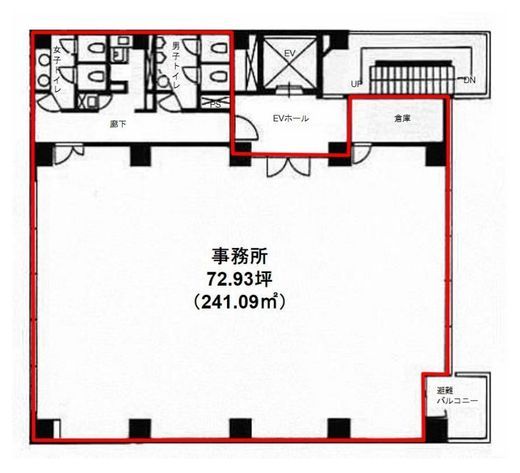 イハラ高輪ビル 6階 間取り図