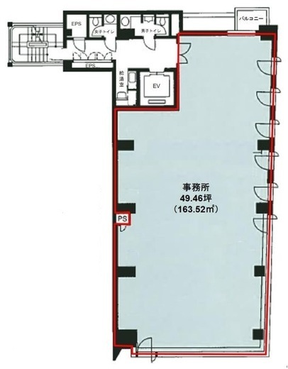 西新橋一丁目川手ビル 9階 間取り図