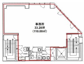 南麻布古川ビル 4階 間取り図