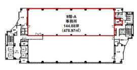 渋谷プロパティータワー 9階A 間取り図