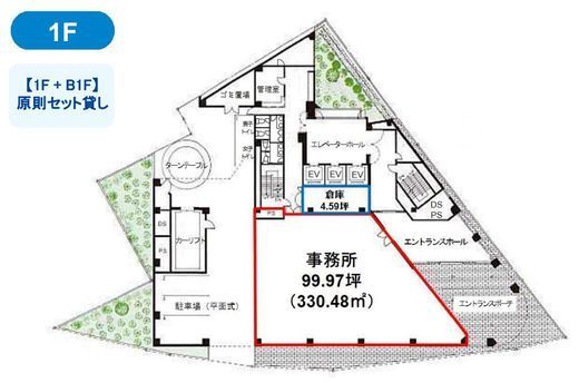 SHIMOMOTOビル 1階 間取り図