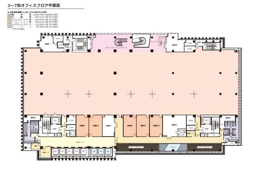 DNP五反田ビル 3～7階 間取り図