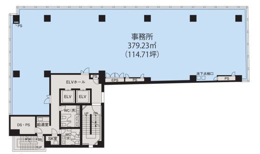JPR人形町ビル 6階 間取り図