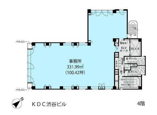 KDC渋谷ビル 4階 間取り図