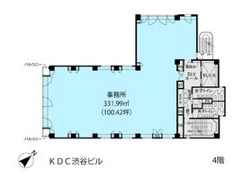 KDC渋谷ビル 4階 間取り図