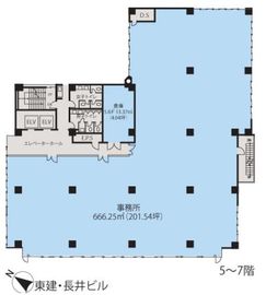 東建・長井ビル 6階 間取り図