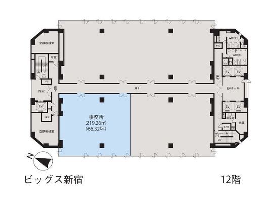 ビッグス新宿ビル 12階 間取り図
