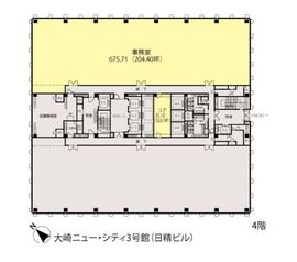 大崎ニューシティ3号館 4階 間取り図