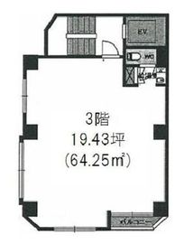 日本橋243ビル 3階 間取り図