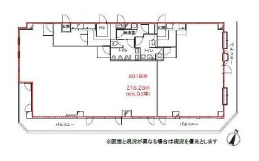 壱丁目参番館 8階 間取り図