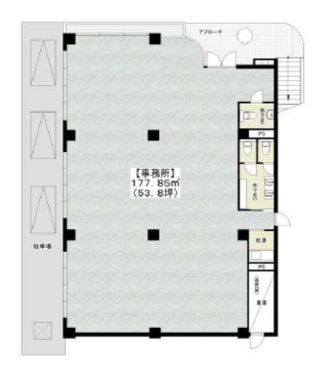 ボヌール青山(事務所) 1階 間取り図