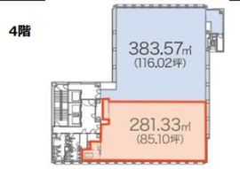 S-GATE大手町北 4階南 間取り図