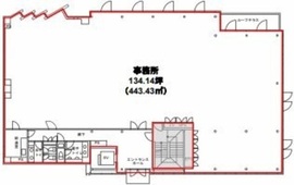 外苑オフィス 2階 間取り図