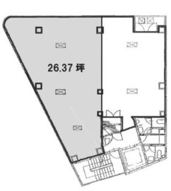 新宿北斗ビル 5階A 間取り図