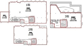 外苑オフィス 1-3階 間取り図