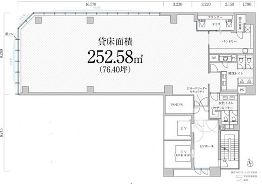 PMO八丁堀Ⅴ 9階 間取り図